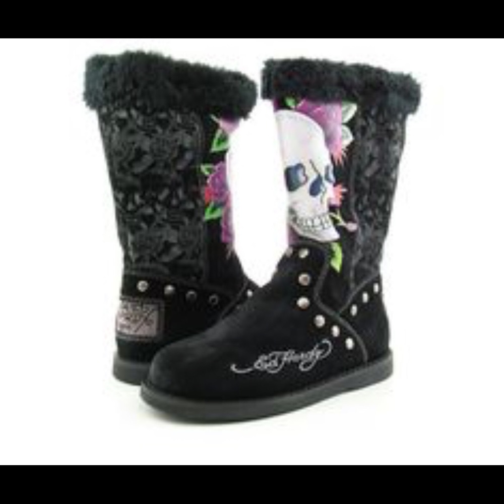 Ed Hardy Skull boots